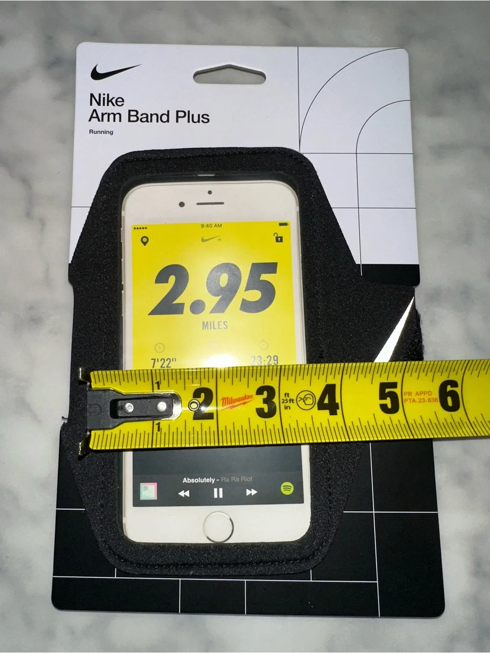 Nike Arm Band Plus Running Phone Armband - Black fits 7 inches length 3.4 width